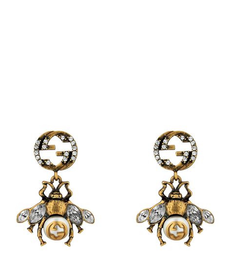 gucci bumblebee earrings|gucci running g earrings.